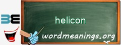 WordMeaning blackboard for helicon